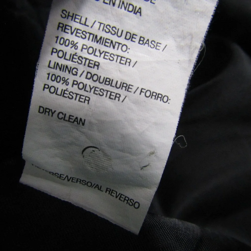 Van Heusen Suit Vest Men XXL Black Formal Button Front Adjustable Back 00656
